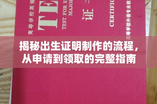 芎林揭秘出生证明制作的流程，从申请到领取的完整指南