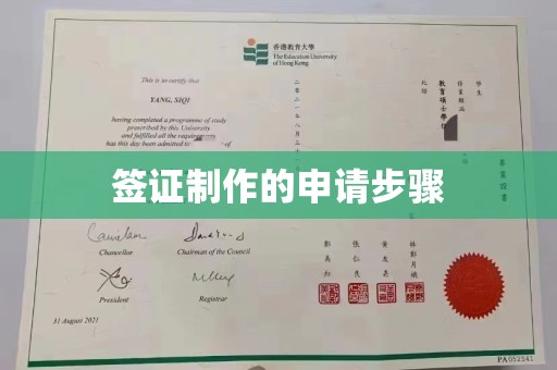 芎林签证制作的申请步骤