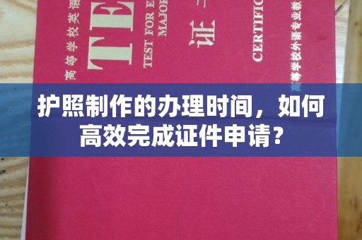 芎林护照制作的办理时间，如何高效完成证件申请？